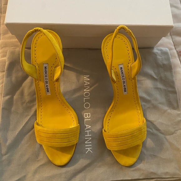 Manolo Blahnik Shoes - Yellow Manolo Blahnik Heels